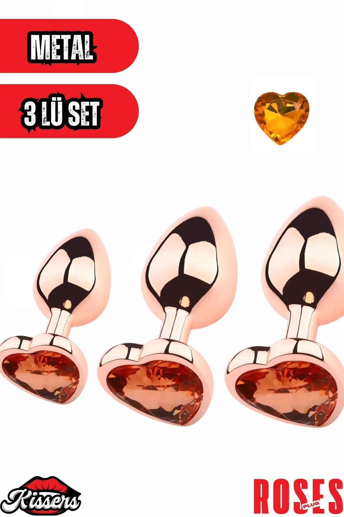 Paslanmaz elik Rose Kalpli Turuncu Mcevher karlabilir Tal Lks Kissers Paslanmaz elik Rose Kalpli Turuncu Mcevher karlabilir Tal Lks Kissers
