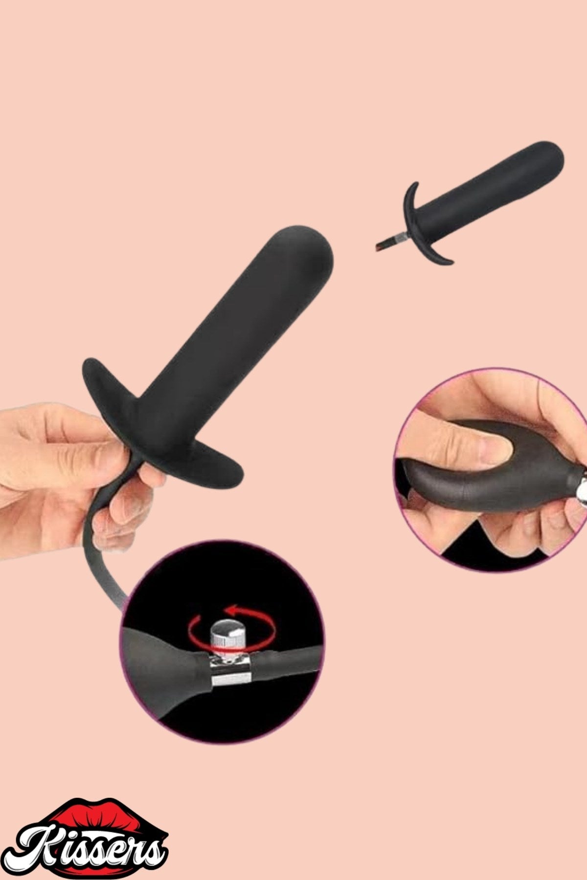 İnflatable Anal Plug Şişirilebilir Alıştırma Eğitimi Anal Genişletici Silikon Anal Butt Plug