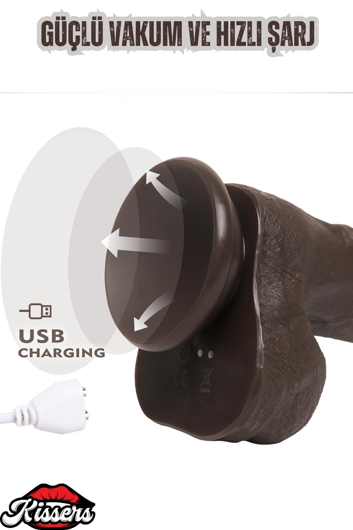 İleri Geri Hareketli Rotasyonlu Titreşimli Uzaktan Kumandalı Realistik Dildo Penis 23 Cm