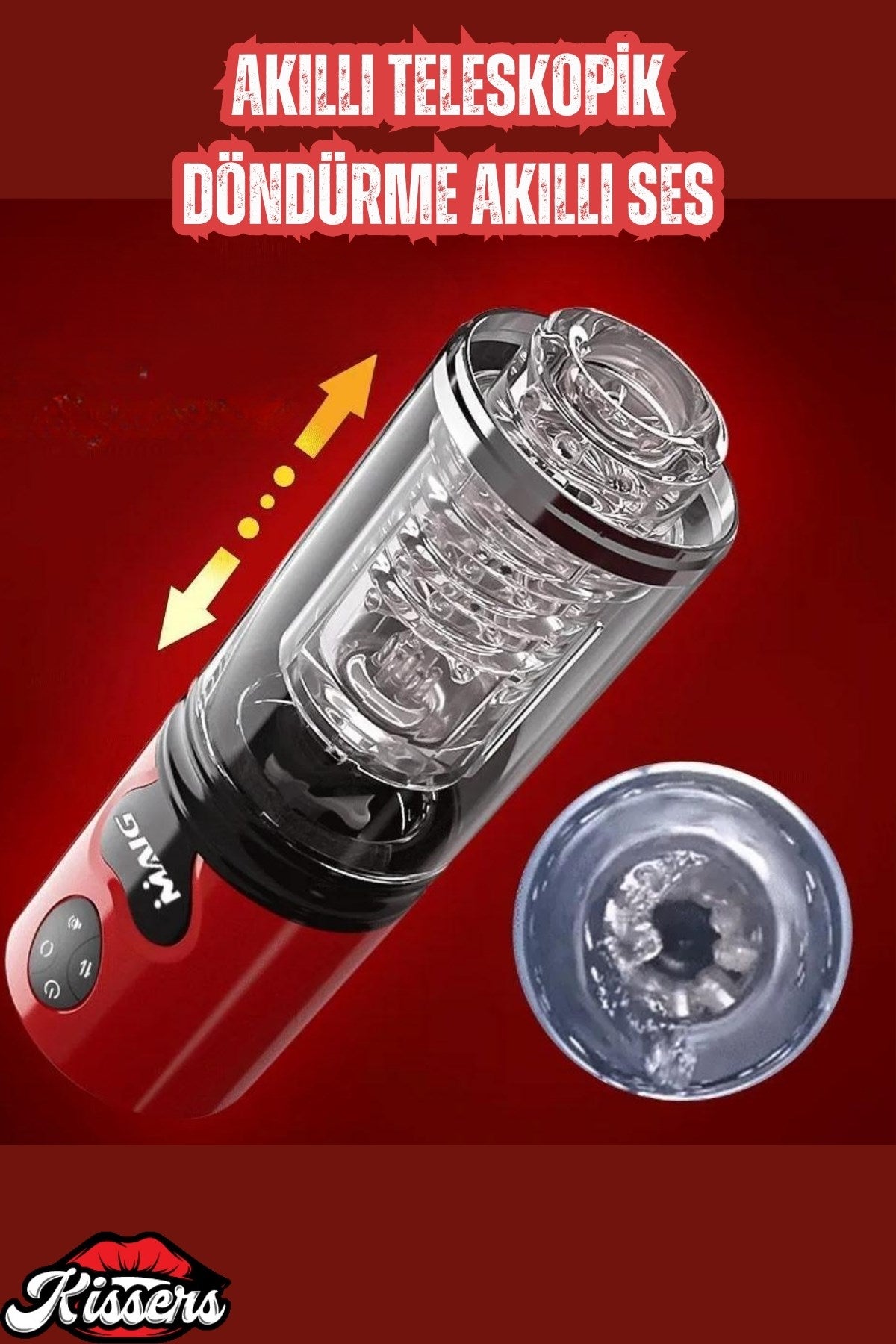 Şarjlı AI Çip Sesli İleri Geri Hareketli ve 360° Dönme Rotasyonlu Vantuzlu Tam Otomatik Mastürbatör