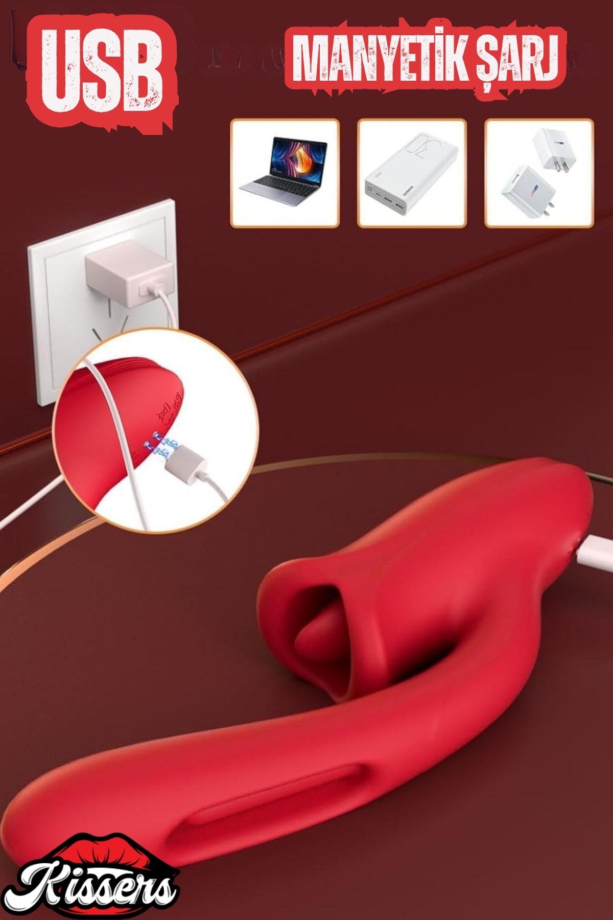 Titreşimli Aşağı Yukarı Dudak Ve Dil Hareketli G Noktası Ve Klitoris Uyarıcılı Hareketli Vibratör