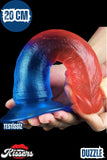 Yeni Nesil Cinsel Oyuncak Renkli Şeffaf Jel Dokusunda Testissiz Realistik Penis Dildo 20 Cm