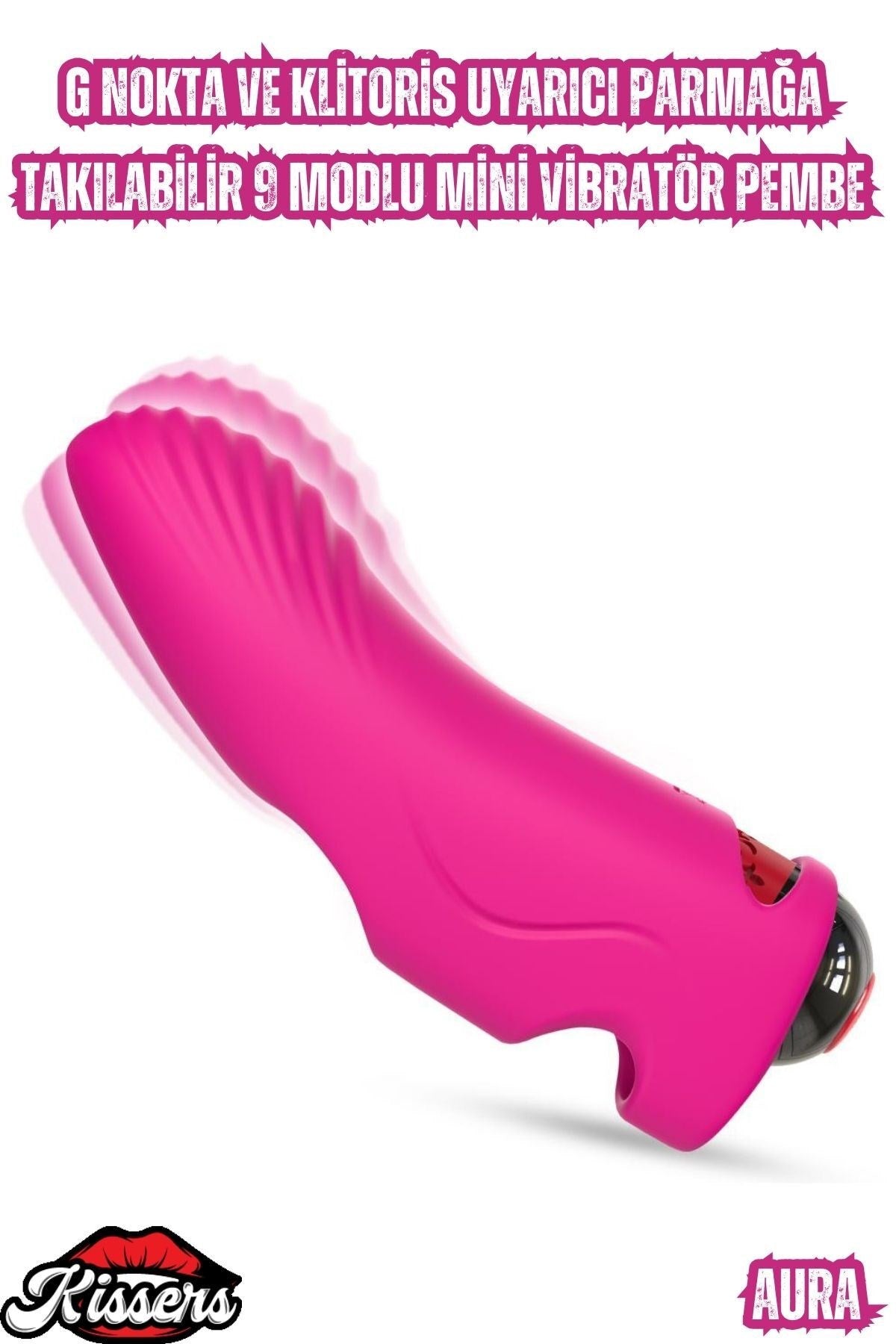 G Nokta ve Klitoris Uyarıcı Parmağa Takılabilir 9 Modlu Mini Vibratör Pembe