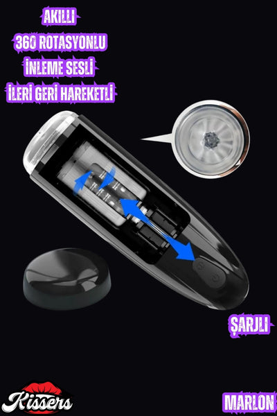 Akıllı İnleme Sesli Rotasyonlu Ve İleri Geri Hareketli 6D Tam Otomatik Vajina Mastürbatör