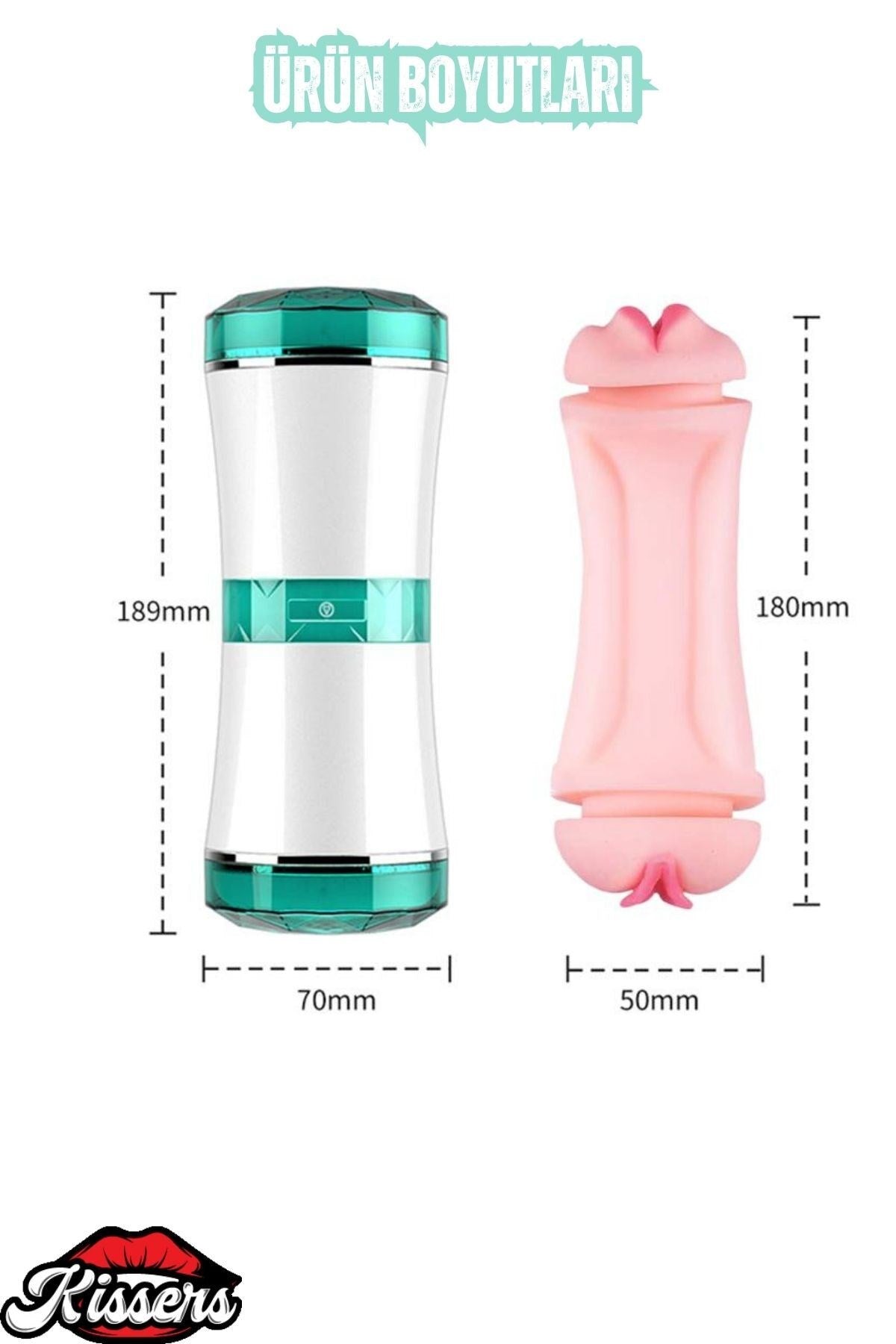 Ağız ve Vajina Çift Girişli Yüksek Kaliteli Kutulu Saklanabilir Suni Vajina Mastürbatör