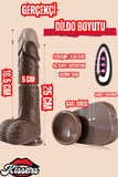 Uzaktan Kumandalı İleri Geri Hareketli Isıtmalı Titreşimli Ultra Realistik Dildo Penis 25 Cm