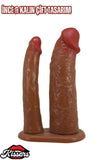 Çift Başlı Anal Vajina Için Uygun 3 Cm Uzatmalı Melez Ultra Realistik Penis Kılıfı
