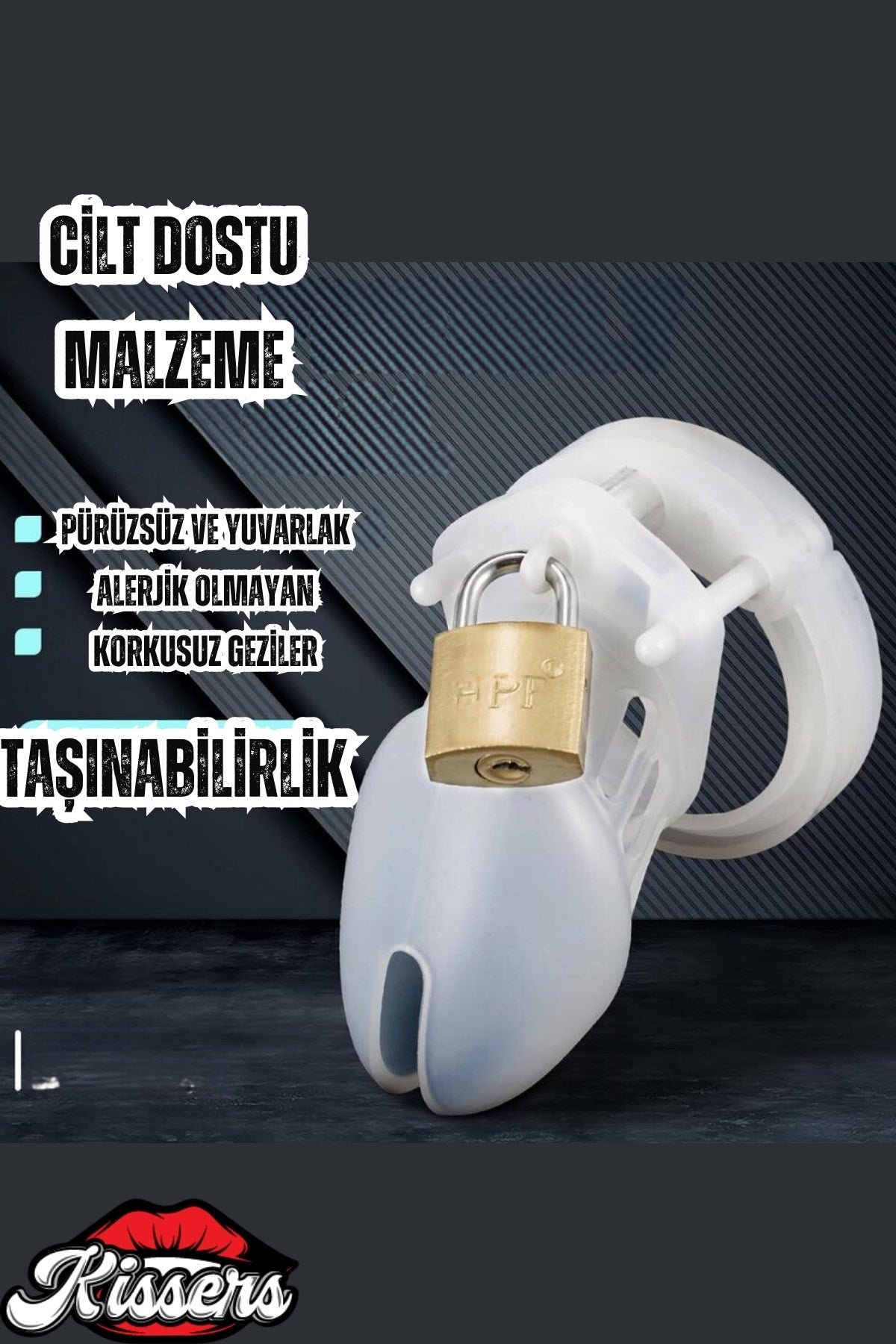 Bsdm Silikon Beyaz Penis Kilidi Erkek Bekaret Cihazı Chastity Cock Cage Penis Esaret Kafesi