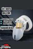 Bsdm Silikon Beyaz Penis Kilidi Erkek Bekaret Cihazı Chastity Cock Cage Penis Esaret Kafesi