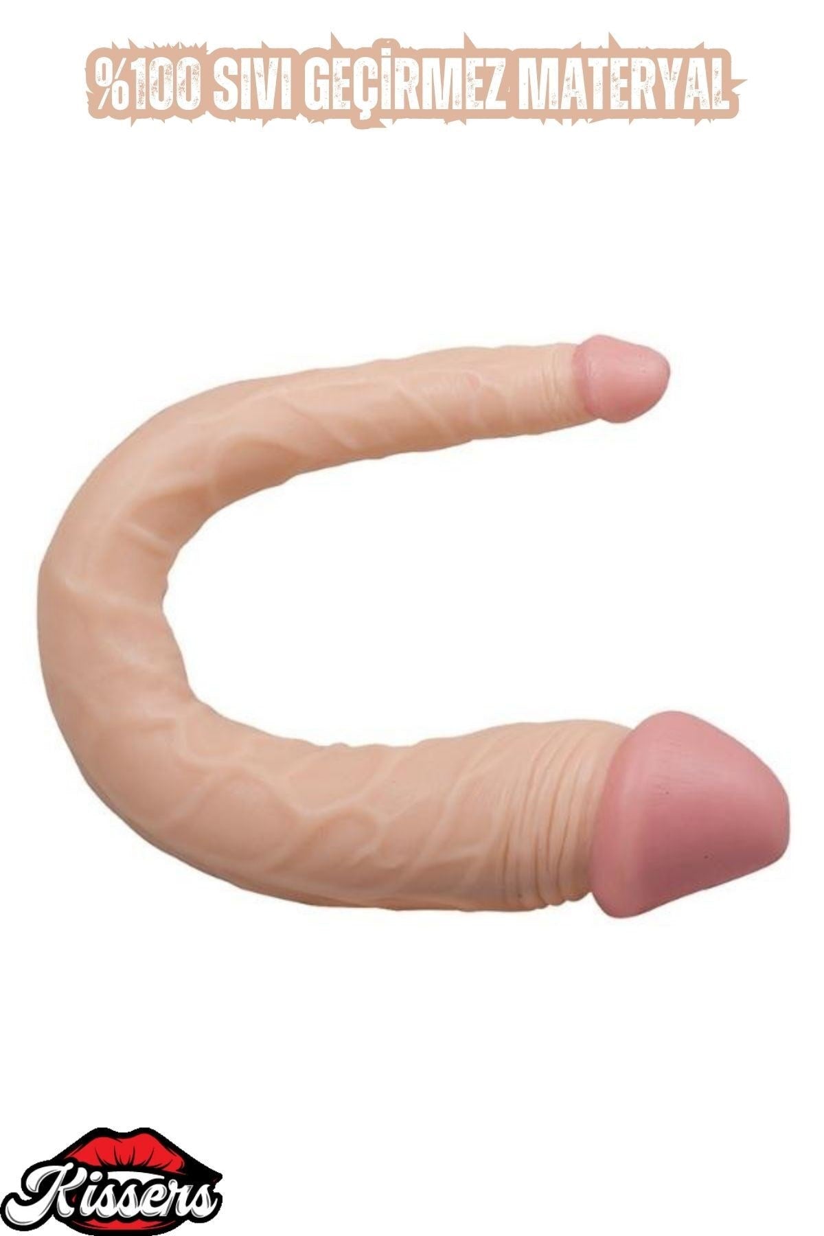 Gerçekçi Ultra Realistik Çift Başlı Ten Renkli Penis 36 Cm
