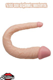 Gerçekçi Ultra Realistik Çift Başlı Ten Renkli Penis 36 Cm