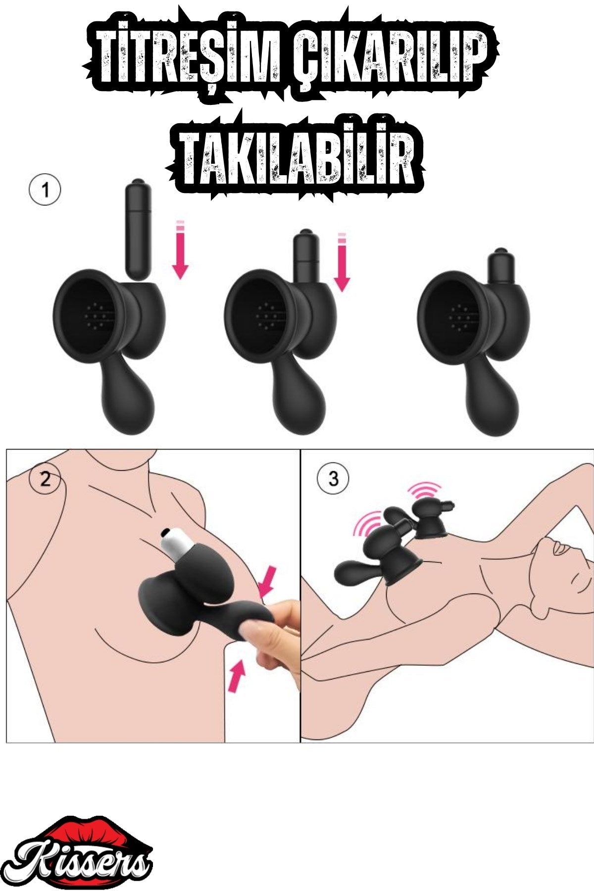 Cinsel Oyuncak Bobo Güçlü Titreşimli Meme Ucu Emiş Özellikli Göğüs Uyarıcı Vibratör