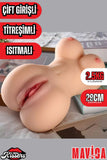 Yeni Nesil Anal Vajinal Titreşimli Isıtmalı 2.5 Kg 28 Cm  Realistik Manken Mastürbatör