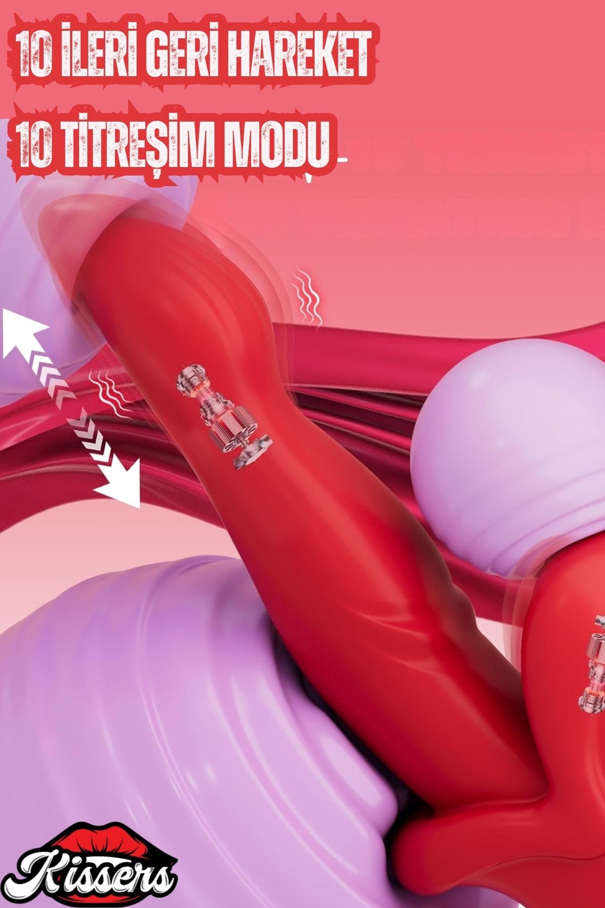 Parmak Tutamaçlı İleri Geri Hareketli Esnek Rotasyonlu Dudak Titreşimli Dildo Vibratör