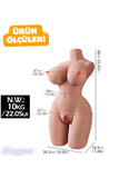 Büyük Göğüslü Dolgun Silikon Type Bacak Oynar İşlevli Anal Vajinal Realistik Manken 10 Kg