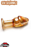 Tutamaçlı Kırılmaz Anal Ve Vajinal Uyarıcılı Penis Şeklinde Anal Butt Plug Cam Dildo