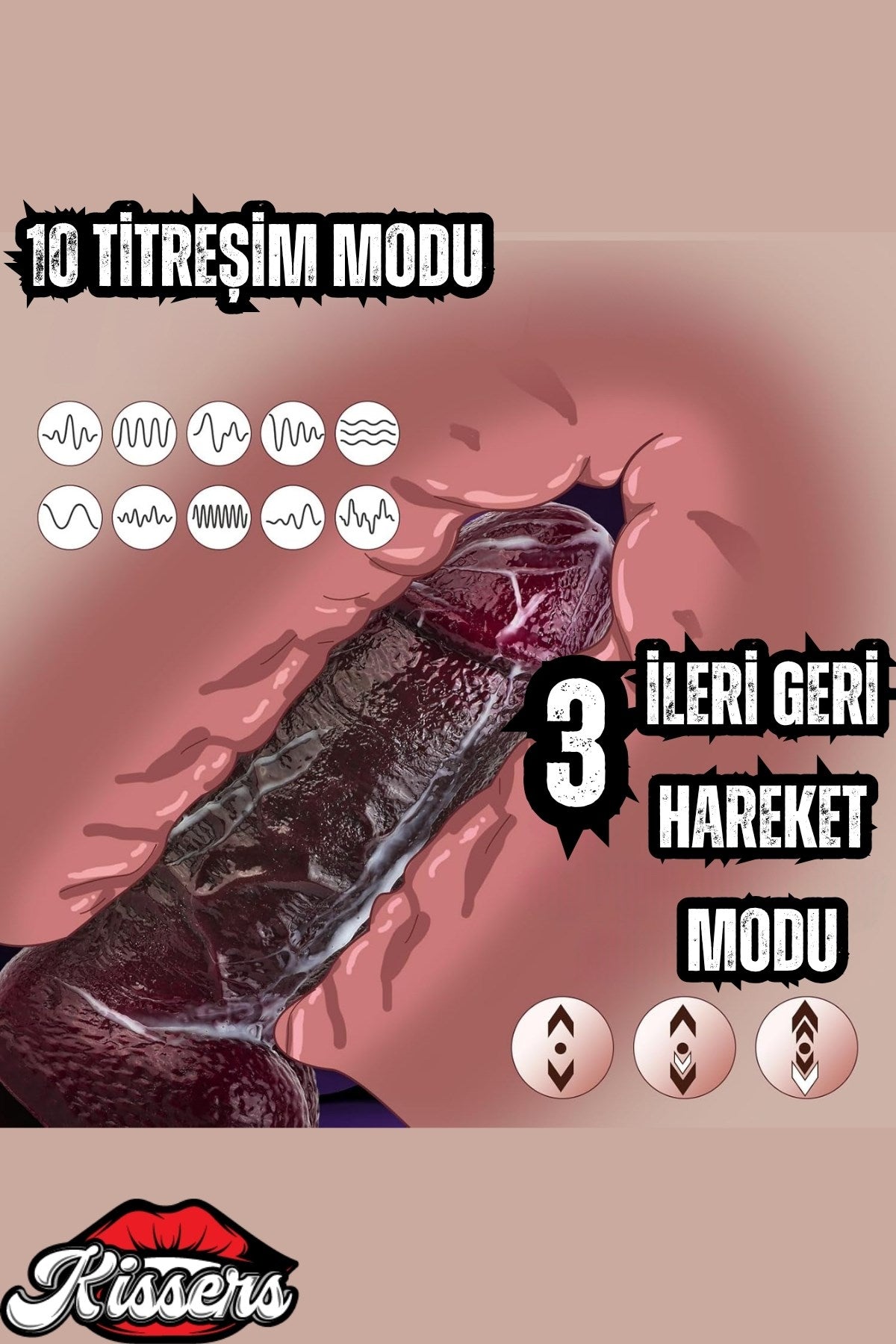 Uzaktan Kumandalı İleri Geri Hareketli Isıtmalı Ultra Realistik Kalın Penis Dildo 21 Cm