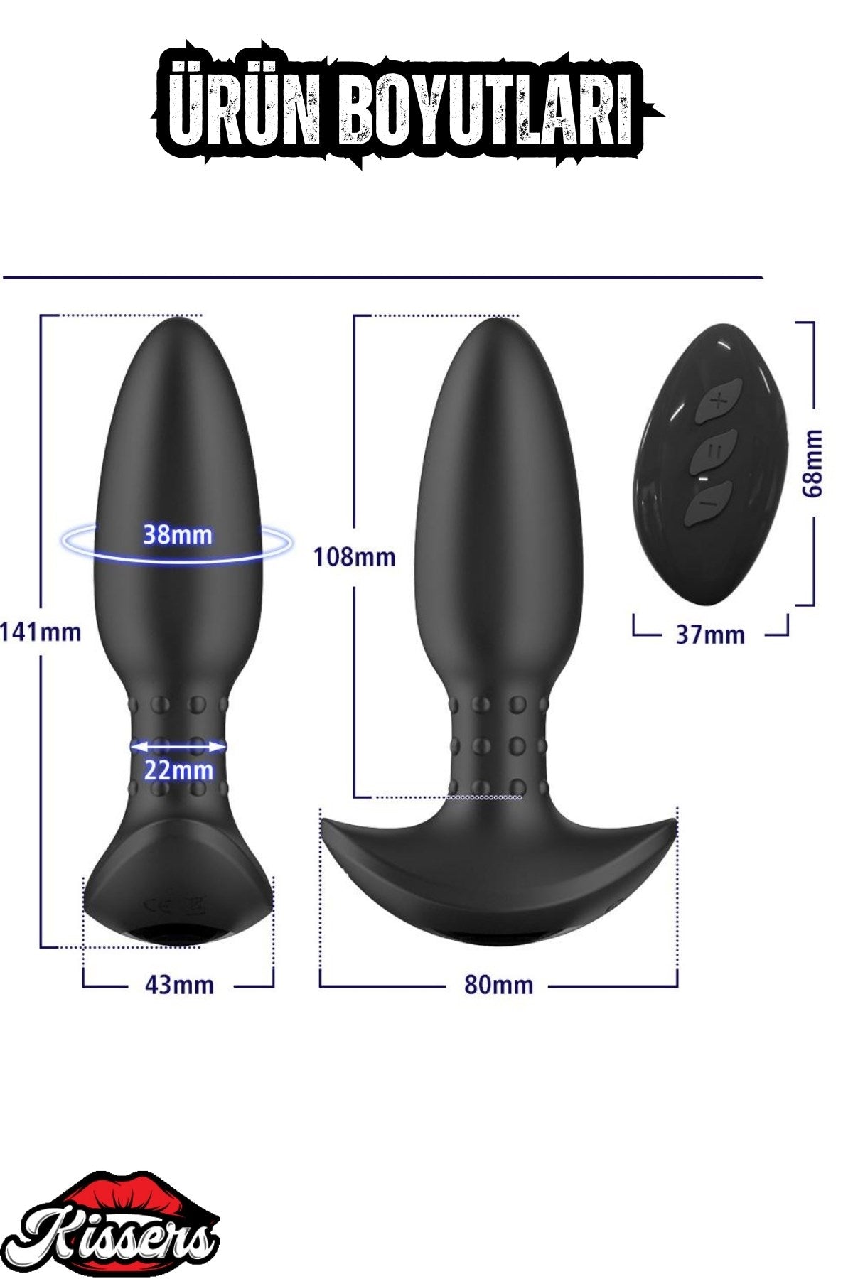 Cooper Şarjlı Uzaktan Kumandalı Dönme Hareketli Masaj Anal Uyarıcı Vibratör