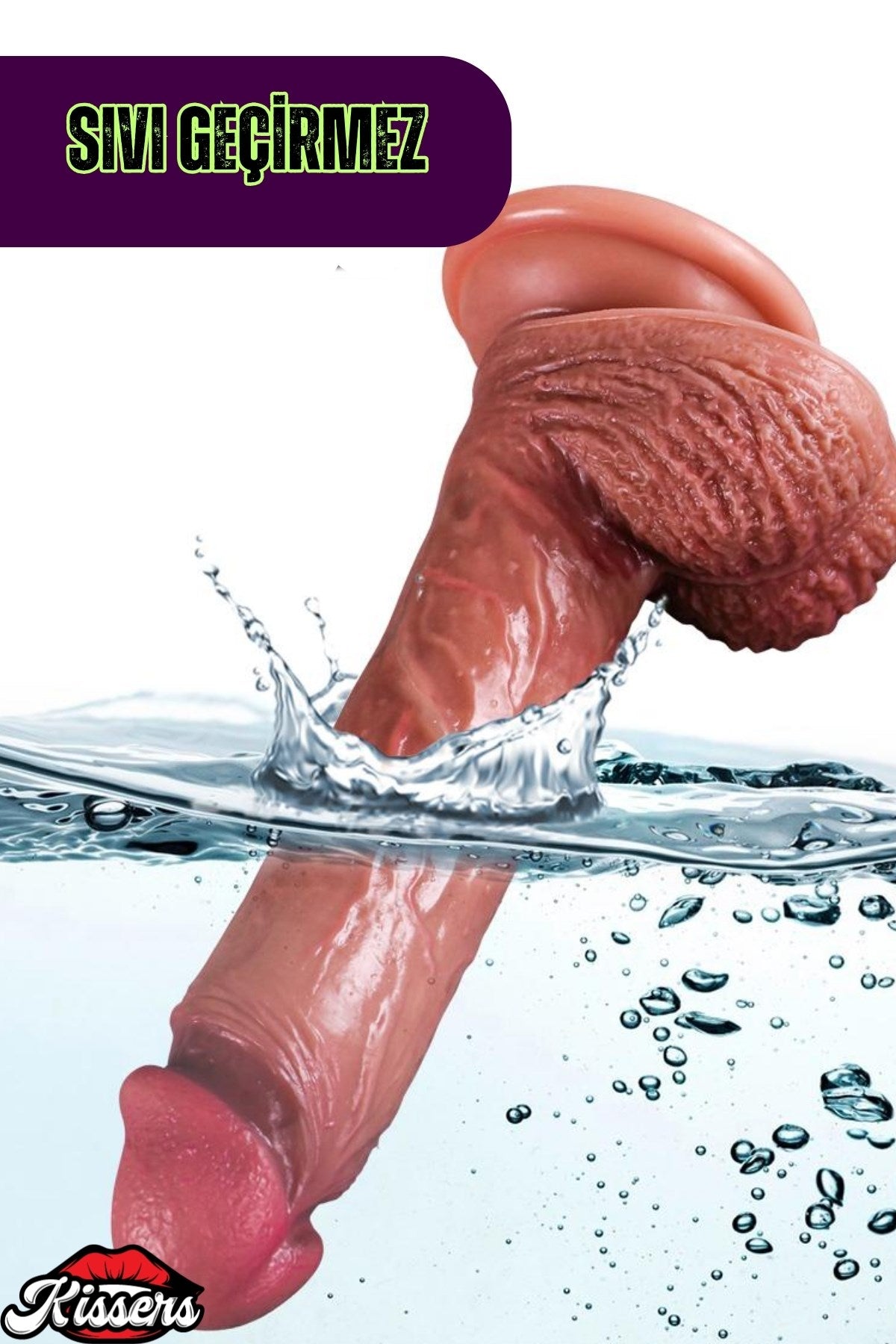 Ultra Yumuşak Damarlı Çift Katmanlı Silikon Gerçekçi Testisli Dildo Penis 22 Cm Adam