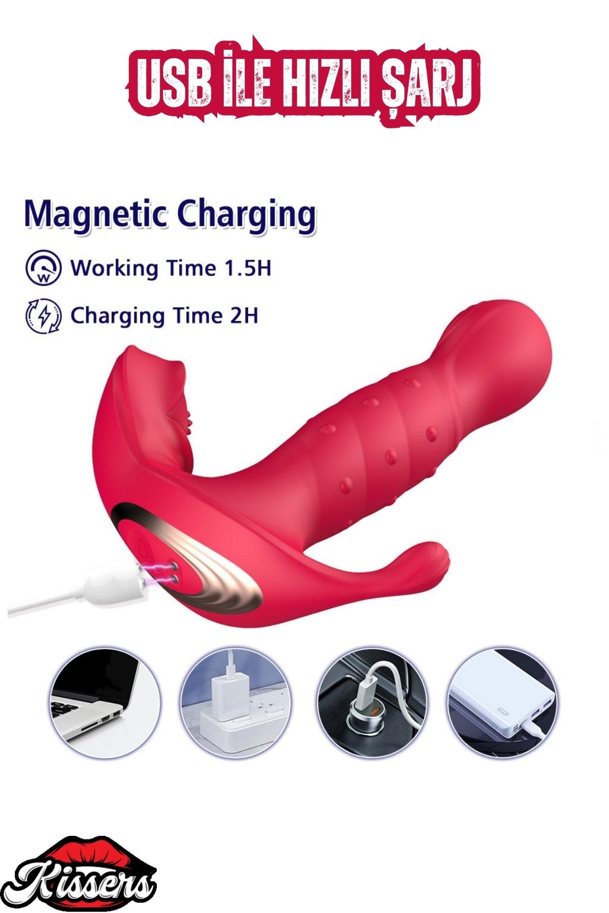 Cinsel Oyuncak Betty Şarjlı Kayma ve Dalga Hareketli Anal Vajina Klitoris Uyarıcı Vibratör