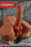 Anal ve Vajina Çift Girişli Erkek Trans Esmer Ten Penisli Realistik Manken Kalça 5.5 Kg