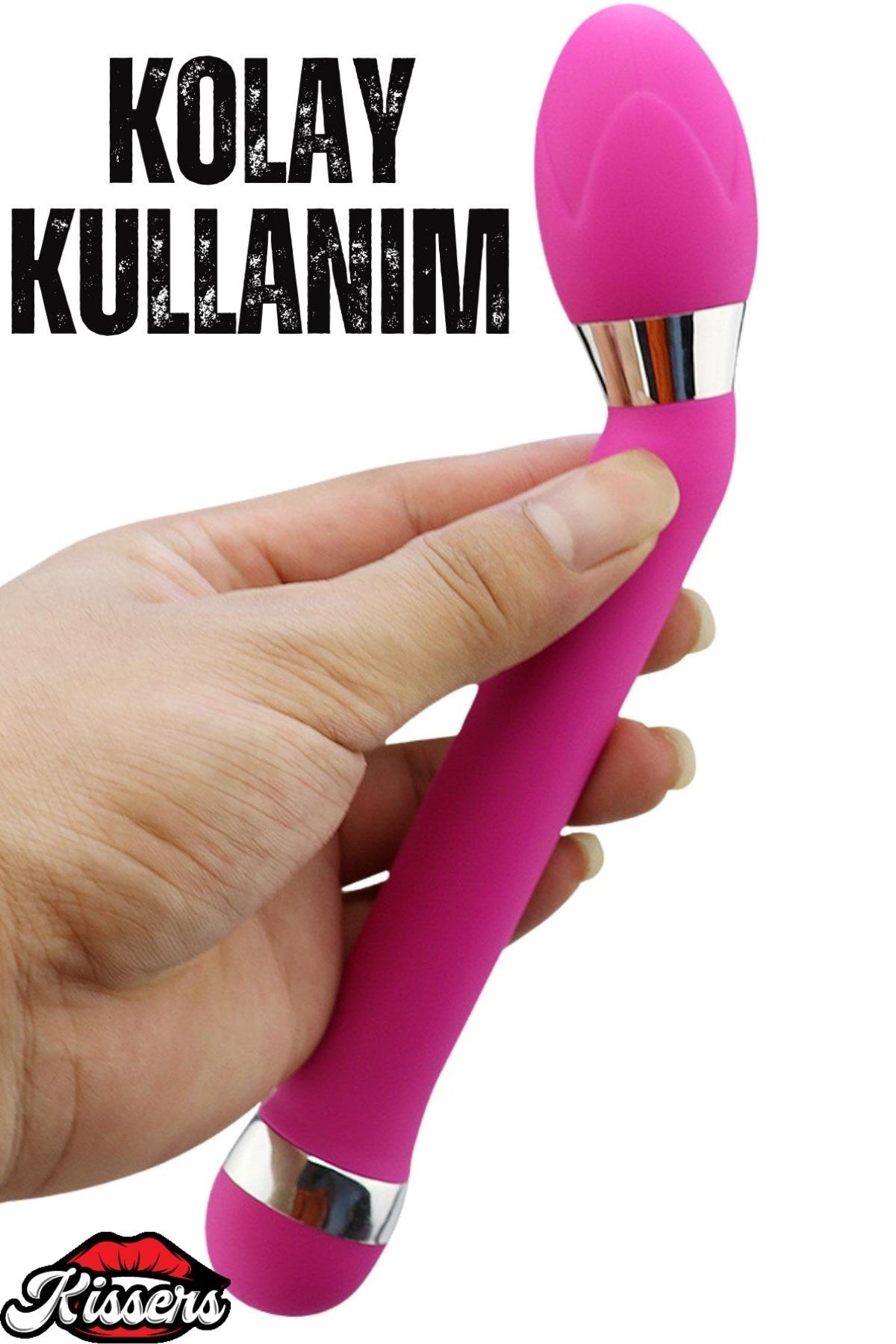 Cinsel Oyuncak Eğik Yapıda Kademeli Güçlü Titreşimli Sessiz G Nokta Uyarıcı Anal Vibratör 19 Cm