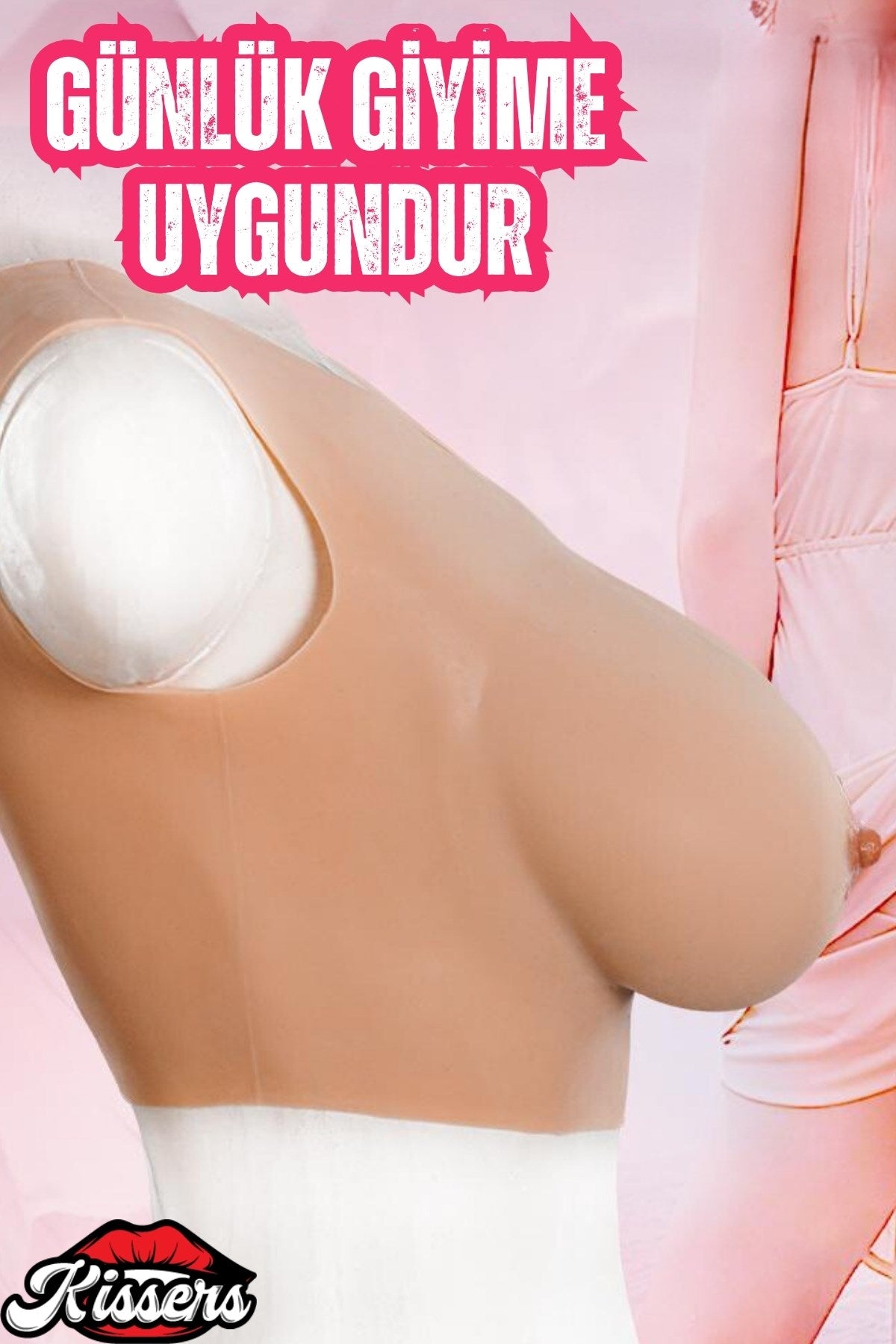 Medikal Silikon Gerçekçi Giyilebilir Suni Silikon Giyilebilir Yapay Göğüs Askılı 81 Cm