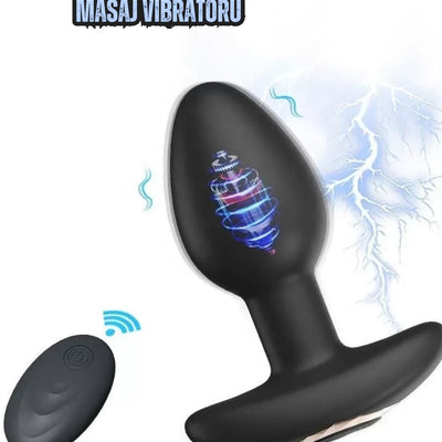Kablosuz Kumandalı Titreşimli Silikon Anal Butt Plug Uyarıcılı Masaj Vibratör