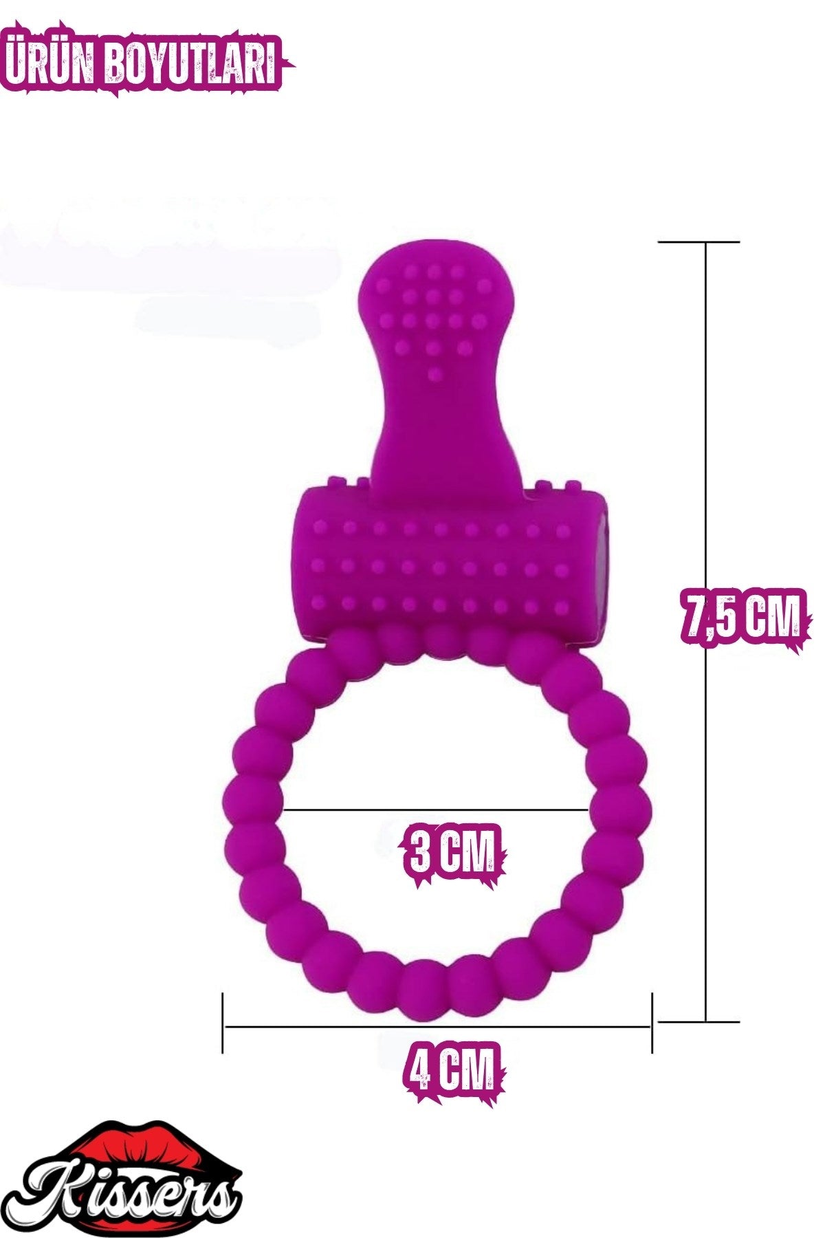 Geç Boşalma Önleyici Noktalı Tırtıklı Klitoris Uyarıcılı Penis Halkası