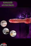 Özel Tasarım Damarlı İleri Geri Hareketli Rotasyonlu Isıtmalı Uzaktan Kumandalı Penis Dildo 26 Cm