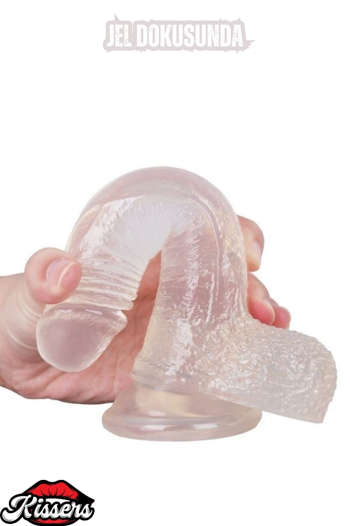 Ultra Realistik Damarlı Bükülebilir Vantuzlanabilir Jel Dokusunda Beyaz Dildo Penis 18 Cm