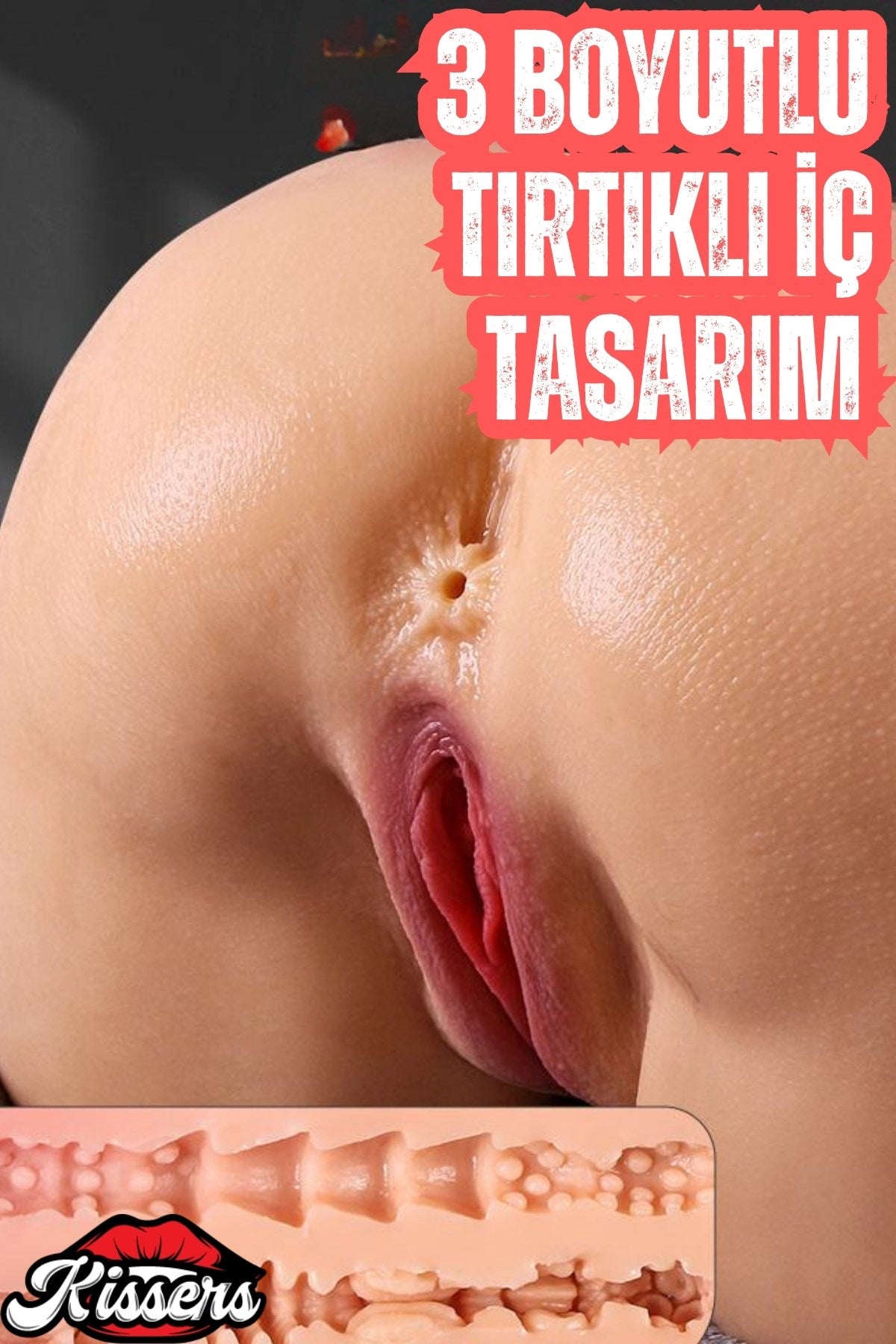 İleri Geri Hareketli Emişli Anal Vajina Girişli Sesli Suni Kalça Titreşimli Mastürbatör 5.1 Kg