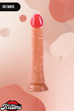 Gerçekçi Realistik Dokuda Vantuzlu Dildo Yapay Sert Penis 21 cm