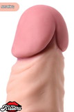 Gerçekçi Dokulu Titreşimli Yapay Penis Dildo 20.5 Cm Pil Çalışan TPE Vibratör Testisli Tasarım