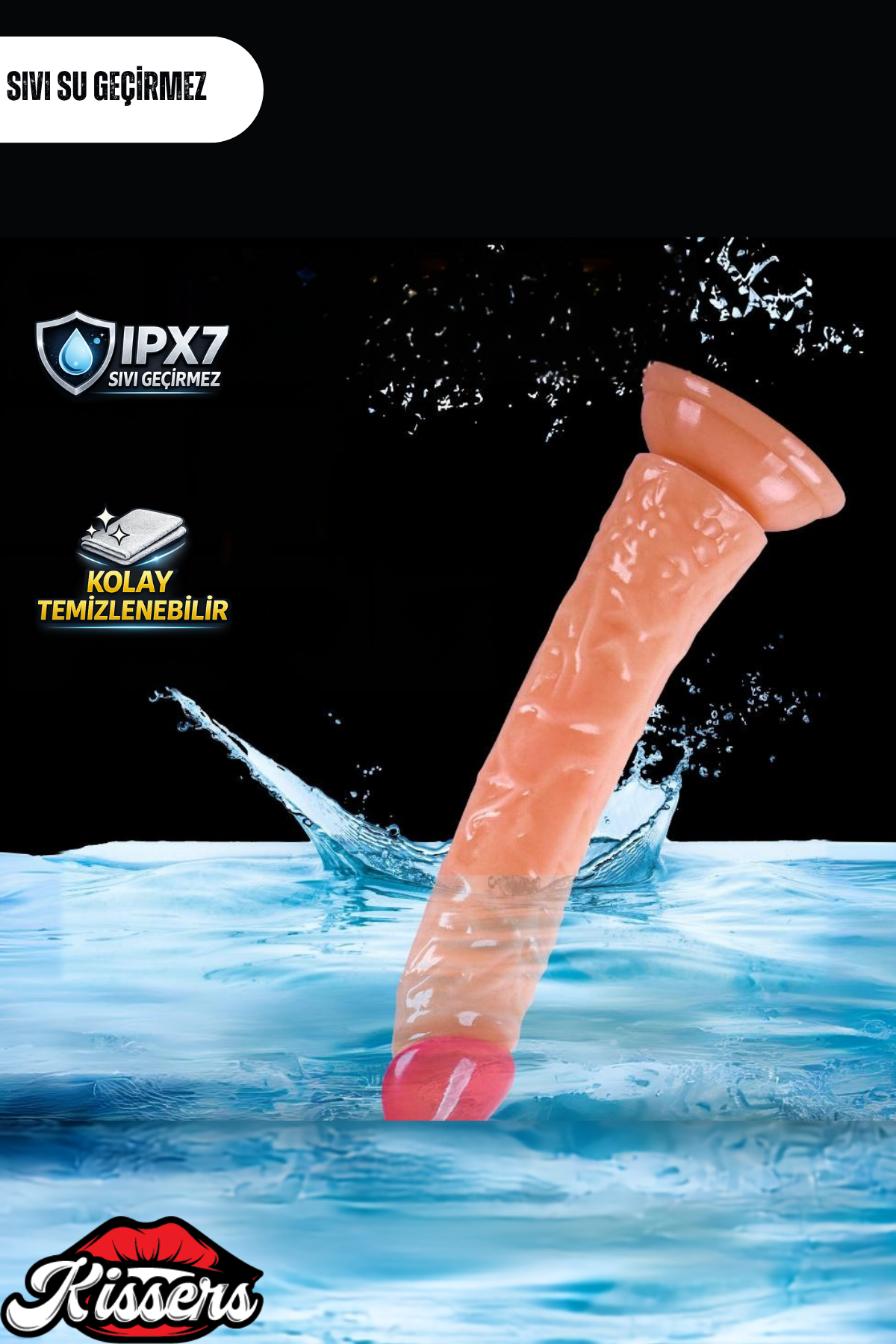 Gerçekçi Realistik Dokuda Vantuzlu Dildo Yapay Sert Penis 21 cm