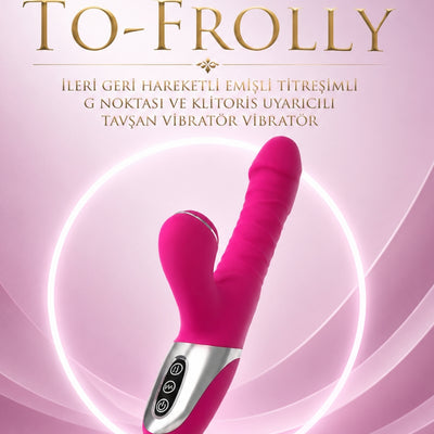 Jos To-Frolly İleri Geri Hareketli Emişli Titreşimli G Noktası ve Klitoris Uyarıcılı Tavşan Vibratör