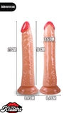 Gerçekçi Realistik Dokuda Vantuzlu Dildo Yapay Sert Penis 21 cm