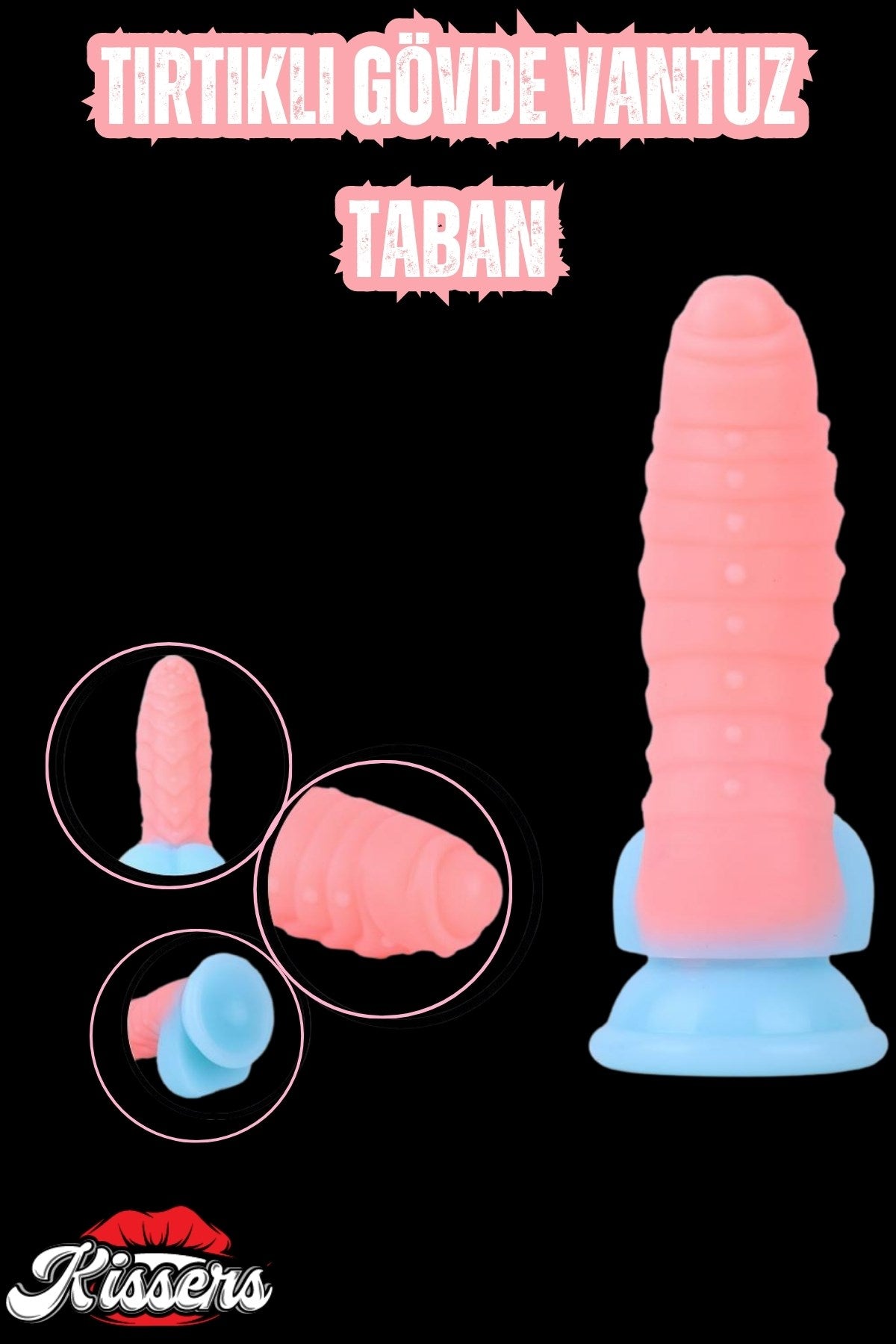 Cinsel Oyuncak Karanlıkta Parlayan Tırtıklı Dildo Ultra Yumuşak Realistik Yapay Penis 18 Cm