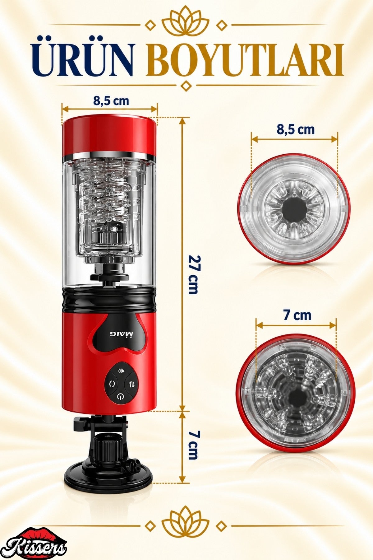 Şarjlı AI Çip Sesli İleri Geri Hareketli ve 360° Dönme Rotasyonlu Vantuzlu Tam Otomatik Mastürbatör