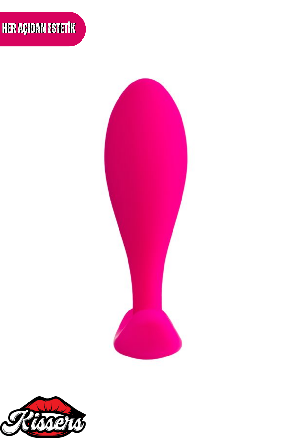 Hub Tutamaçlı Boğumlu Silikon Anal Plug 7,2 cm Pembe Medikal Silikon
