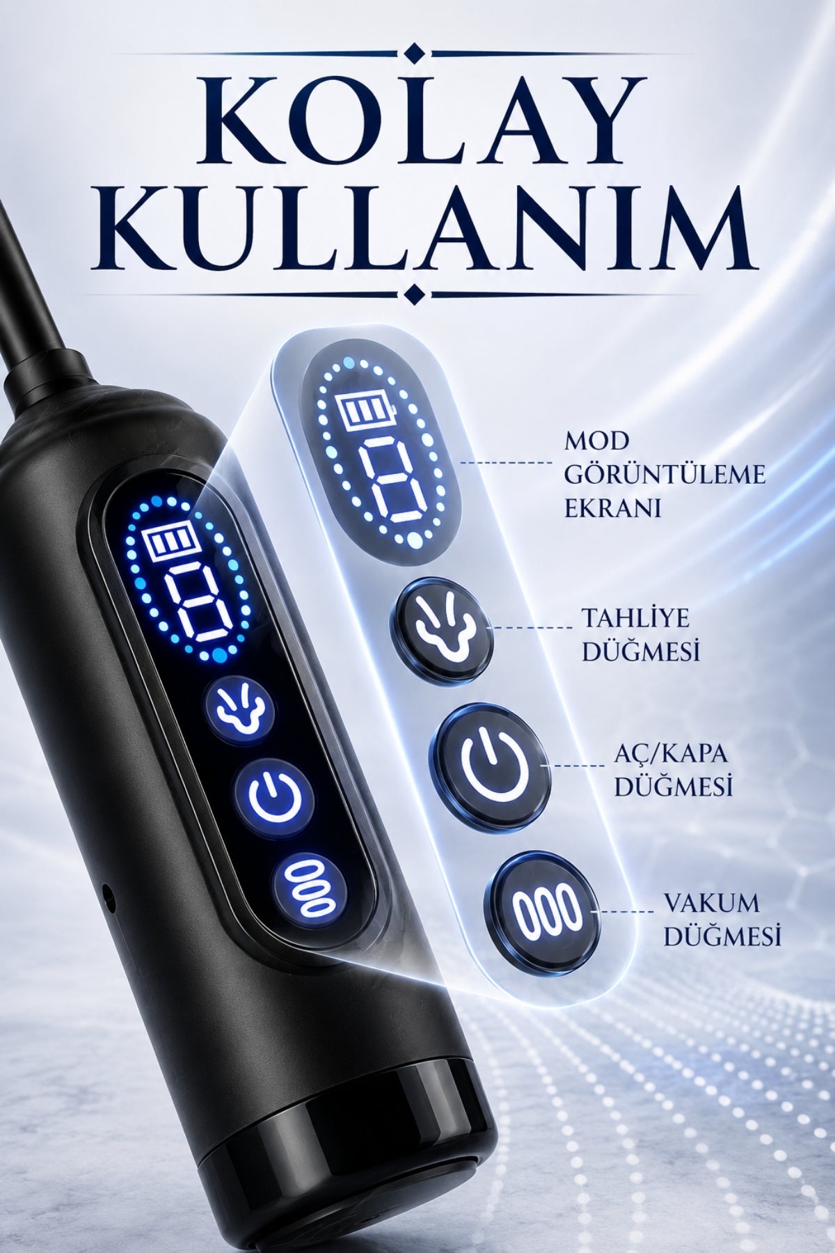 Automatic MXL 1 Ekstra Büyük Hazneli Yedek Başlıklı 6 Emiş Modlu Dijital Ekran Profesyonel Otomatik Pompa Seti