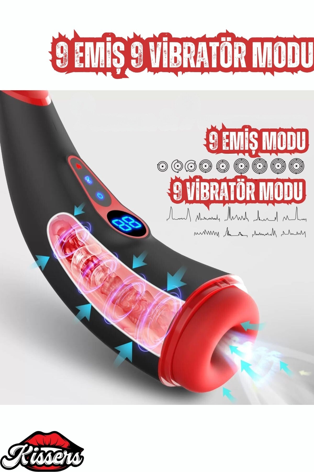 Akıllı Isıtmalı İnleme Sesli Emiş ve Titreşim Özellikli Suni Vajina Lcd Ekran Otomatik Mastürbatör