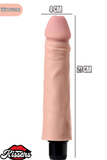 Gerçekçi Dokulu Titreşimli Yapay Penis Dildo 21 Cm Pil Çalışan Kademe Ayarlı TPE Vibratör
