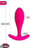 Hub Tutamaçlı Boğumlu Silikon Anal Plug 7,2 cm Pembe Medikal Silikon