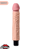Gerçekçi Dokulu Titreşimli Yapay Penis Dildo 22.5 Cm Pil Çalışan Kademe Ayarlı TPE Vibratör