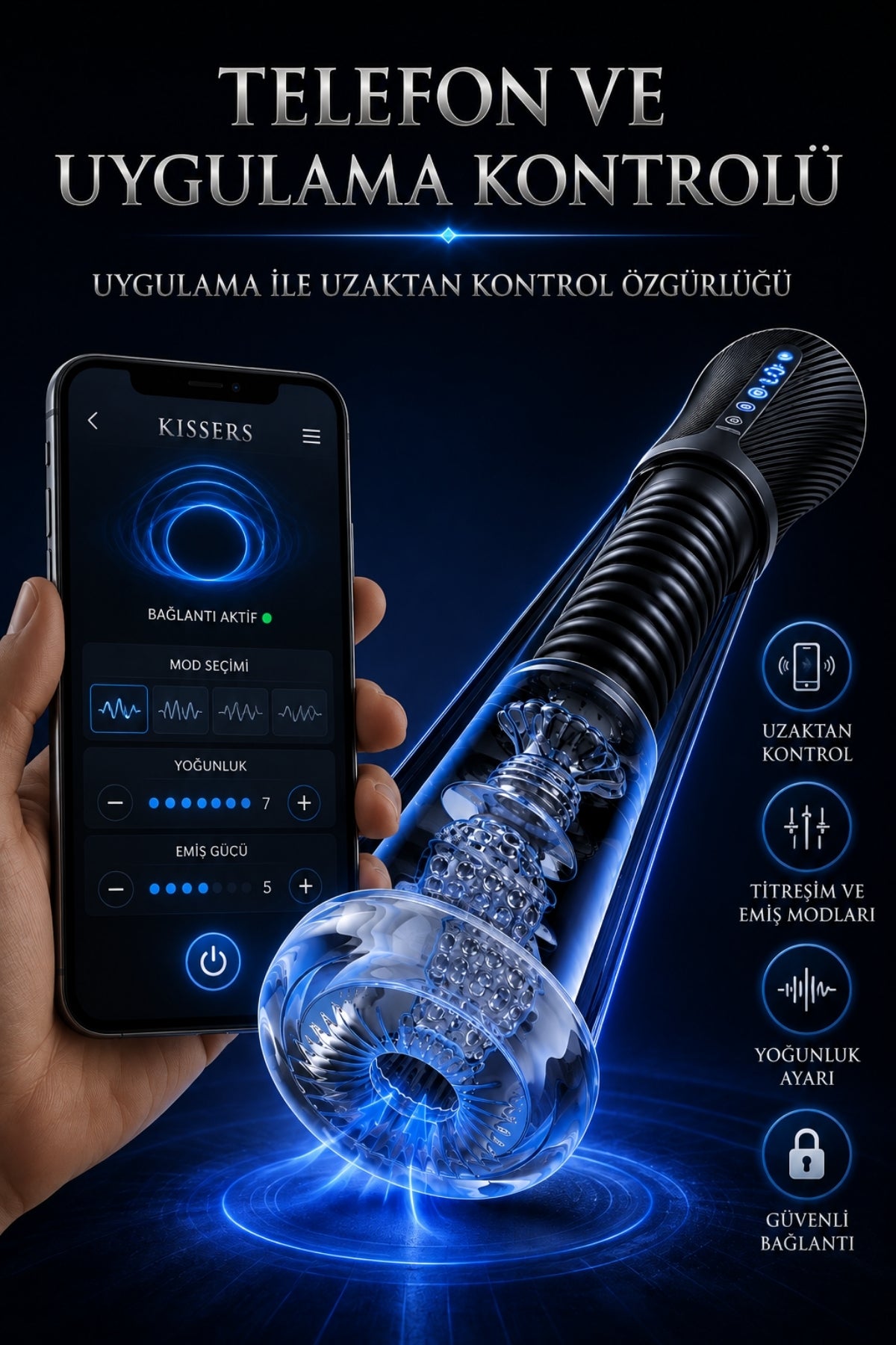Telefon Kontrollü Emişli Titreşimli Vakumlu Penis Uzatıcı Tam Otomatik Mastürbatör Penis Pompası