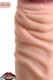 Gerçekçi Dokulu Titreşimli Yapay Penis Dildo 22.5 Cm Pil Çalışan Kademe Ayarlı TPE Vibratör