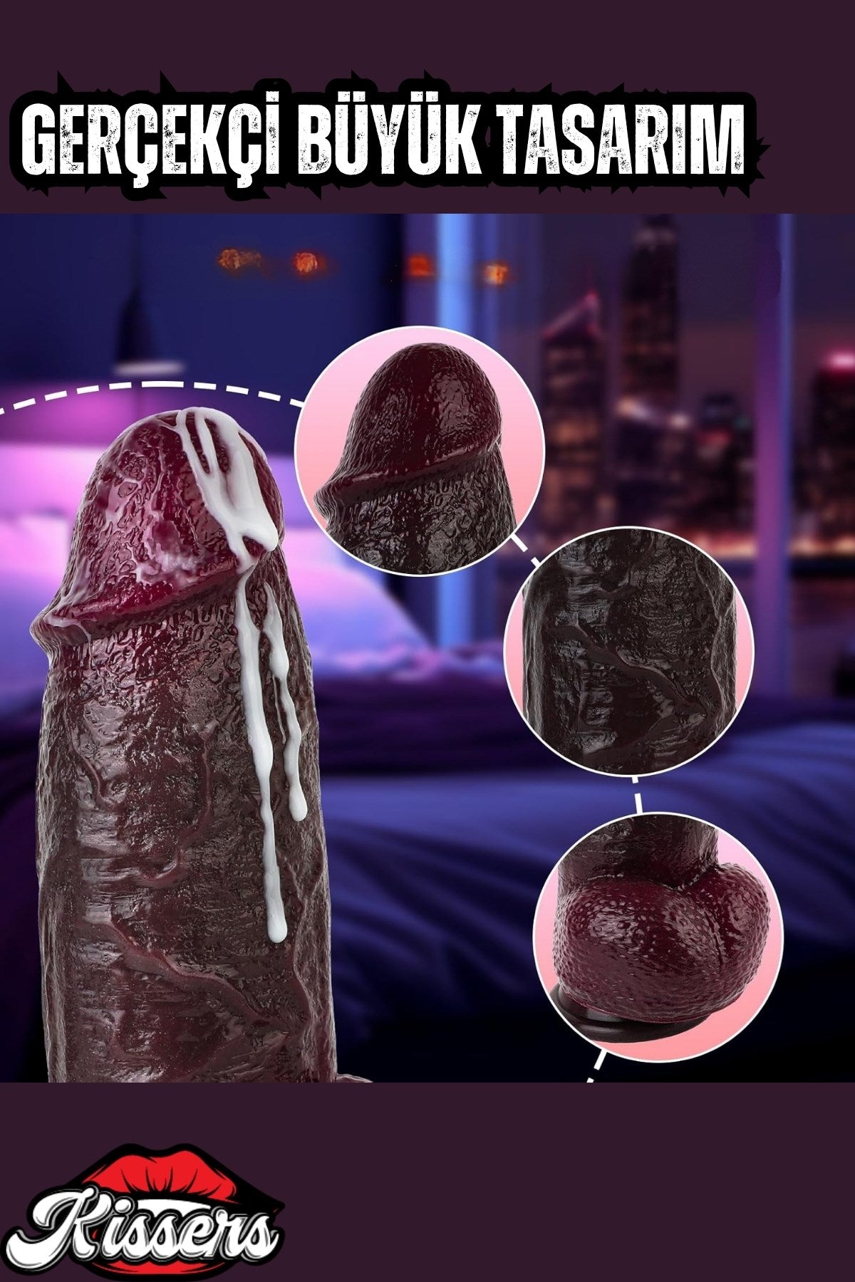 Uzaktan Kumandalı İleri Geri Hareketli Isıtmalı Ultra Realistik Kalın Penis Dildo 21 Cm