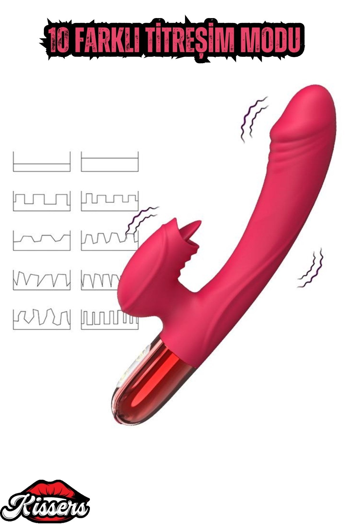 V2 Şarjlı Akıllı Isıtmalı Güçlü Titreşimli G-Spot Klitoris Uyarıcı Yapay Penis Dil Vibratör