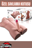Anal Girişli Yarım Vücut Yapay Penis Dildo Erkek Realistik Manken Mastürbatör Ten 4.5 KG